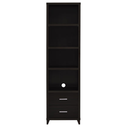 Lewes 4-shelf Engineered Wood Media Tower Cappuccino