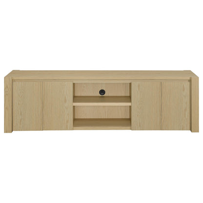 Laurelton 78-inch 4-door TV Stand Media Console Light Oak