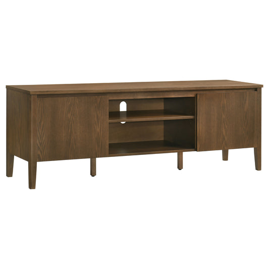 Thori 63-inch 2-door TV Stand Media Console Dark Brown - The Sleep Loft - Online Mattress Showroom NYC