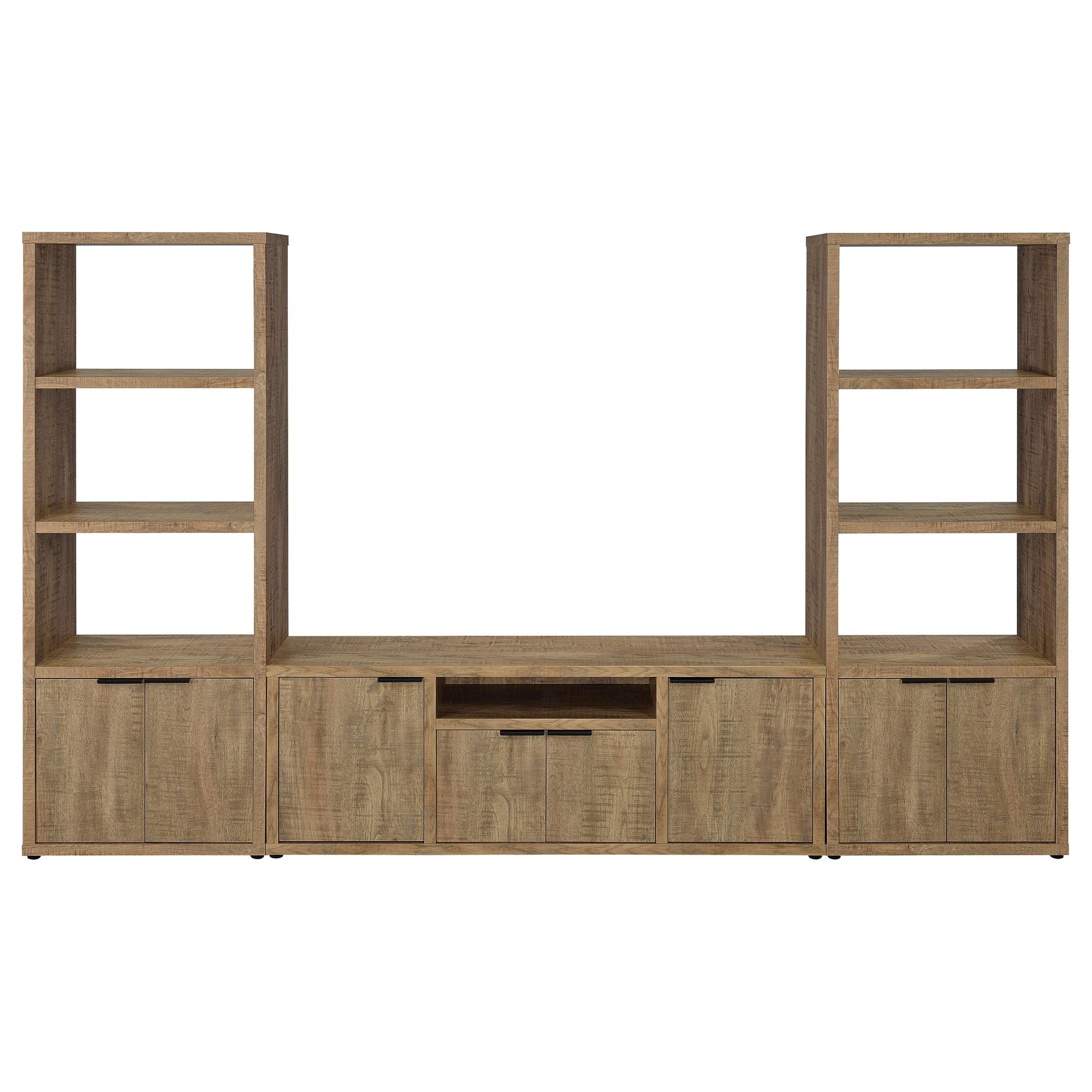 Tabby 3-shelf Engineered Wood Media Tower Mango