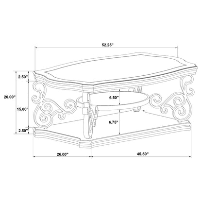 Laney 2-piece Glass Top Coffee and End Table Set Dark Merlot