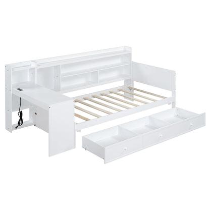 Daybed With 3 Drawers USB Ports And Desk - The Sleep Loft - Online Mattress Showroom NYC