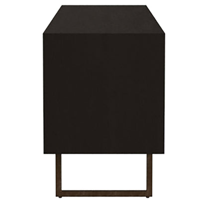 Marsden 2-door Mango Wood 70-inch TV Stand Charcoal Black
