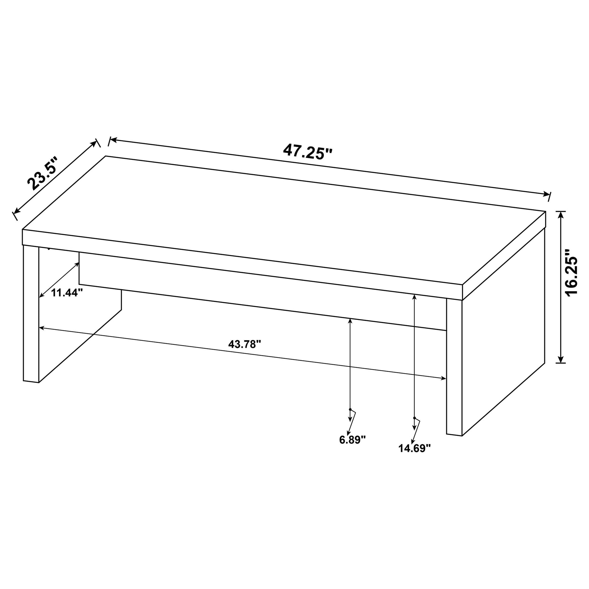 Lynette 2-piece Rectangular Coffee and End Table Set Mango