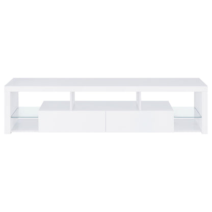 Jude 2-drawer Engineered Wood 71-inch TV Stand High Gloss White