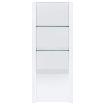 Jude 3-shelf Engineered Wood Media Tower High Gloss White