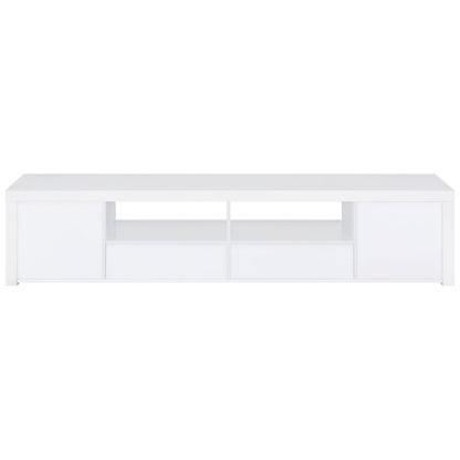 Jude 2-door Engineered Wood 79-inch TV Stand High Gloss White