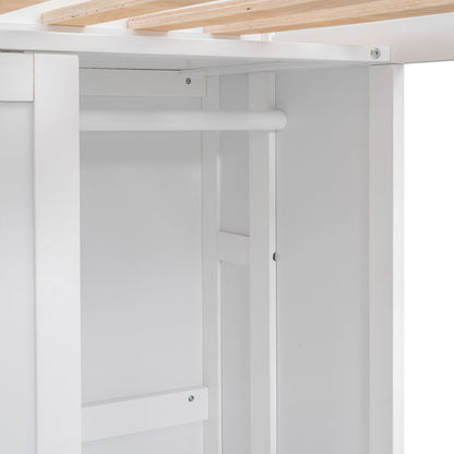 Loft Bed With Built In Desk, Storage Shelves, And Wardrobe - The Sleep Loft - Online Mattress Showroom NYC