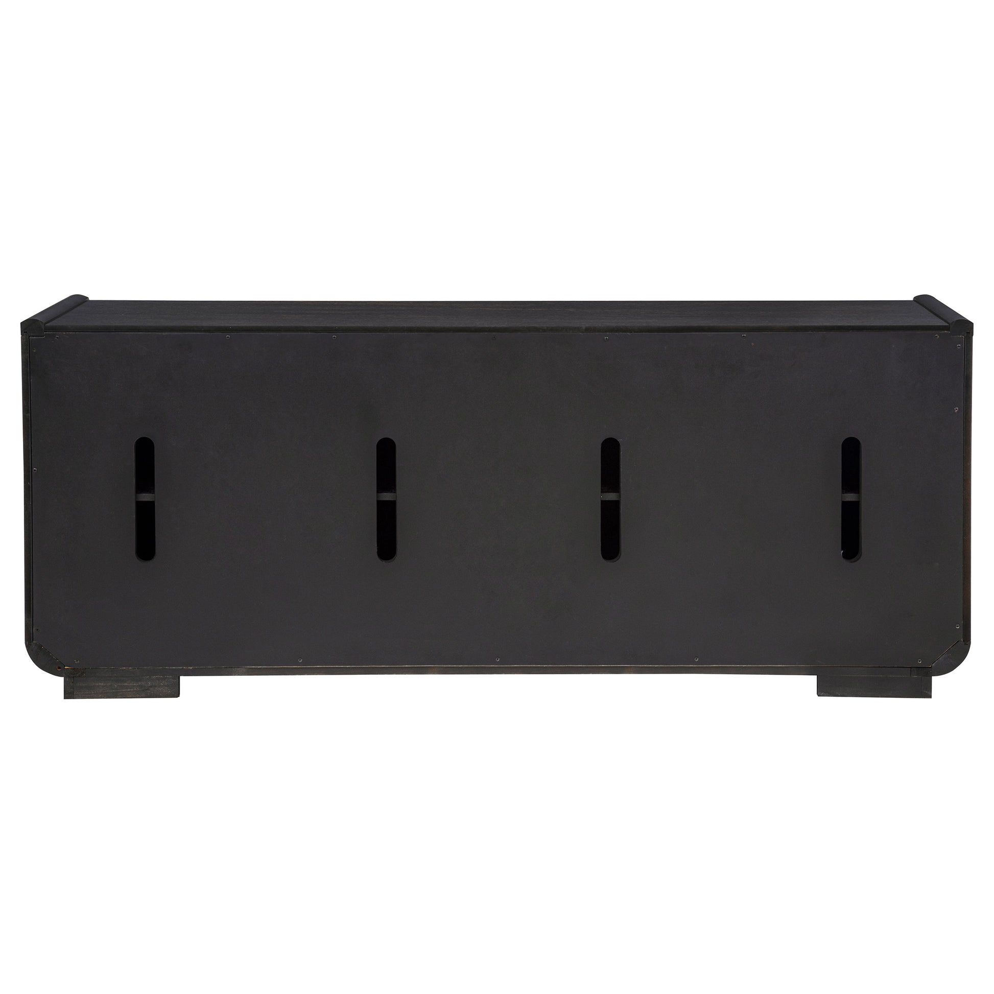 Leandro 72-inch 4-door TV Stand Media Console Burnished Black