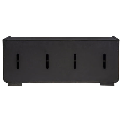 Leandro 72-inch 4-door TV Stand Media Console Burnished Black