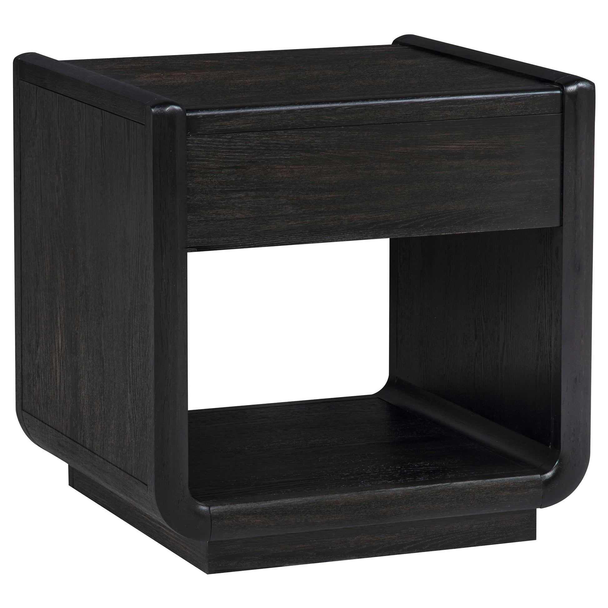 Leandro 1-drawer Wood Occasional Side End Table Burnished Black