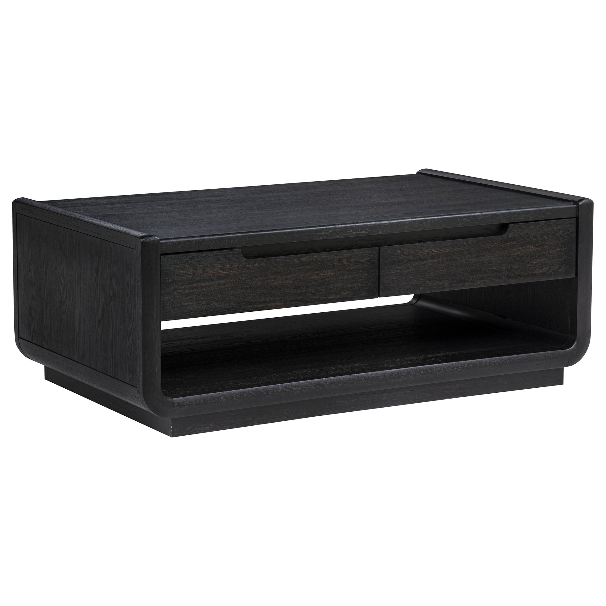 Leandro 3-piece Wood Coffee and End Table Set Burnished Black