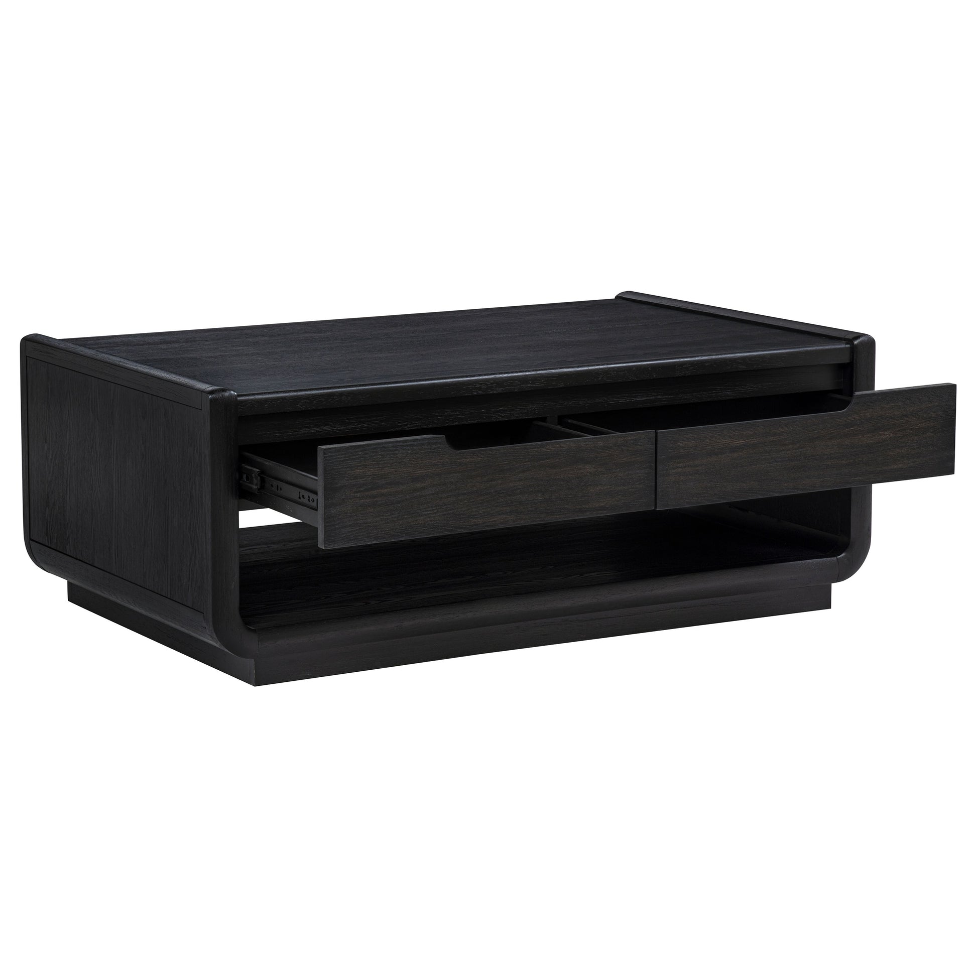 Leandro 3-piece Wood Coffee and End Table Set Burnished Black