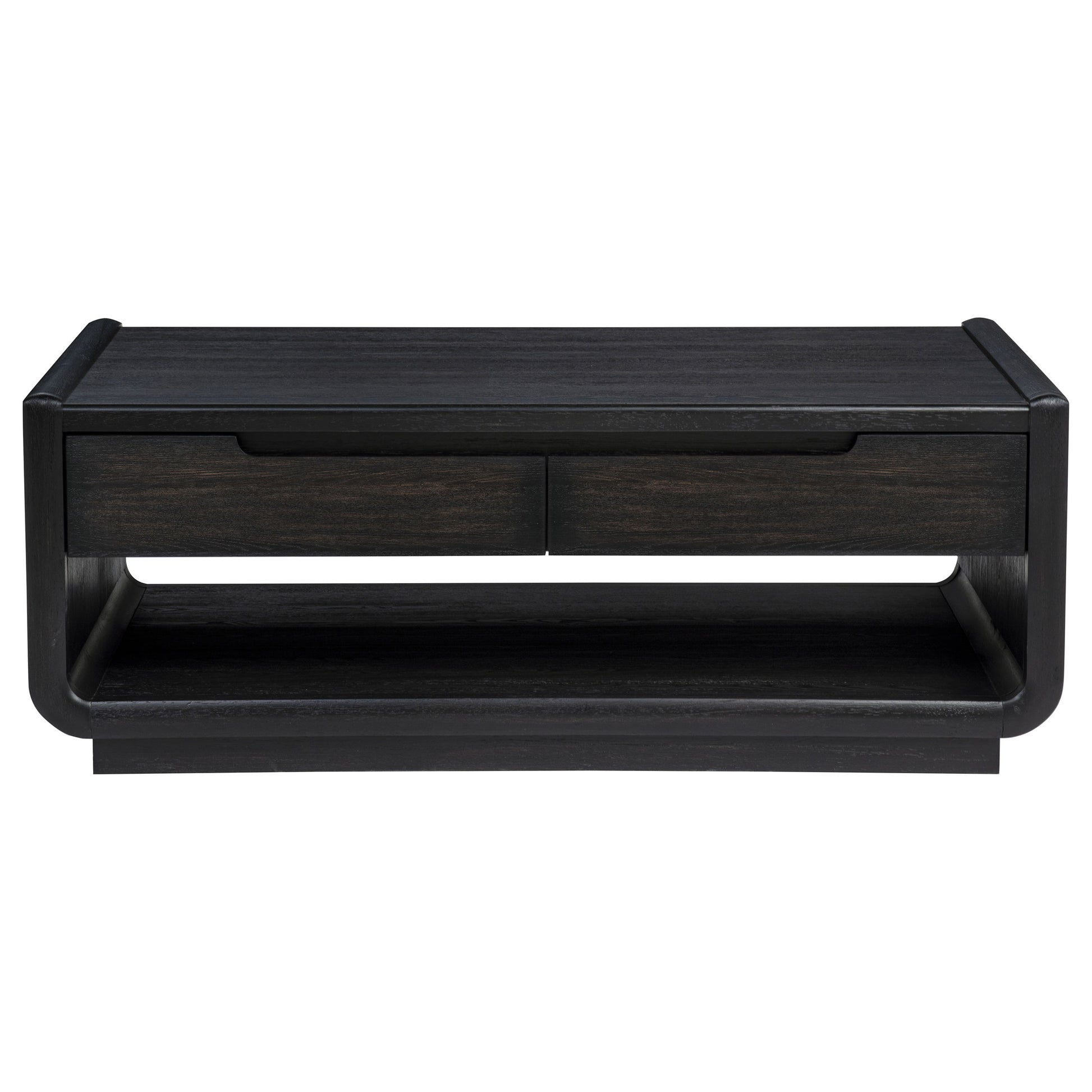 Leandro 3-piece Wood Coffee and End Table Set Burnished Black