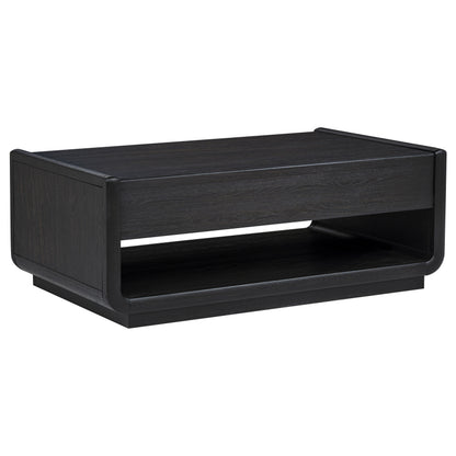 Leandro 3-piece Wood Coffee and End Table Set Burnished Black