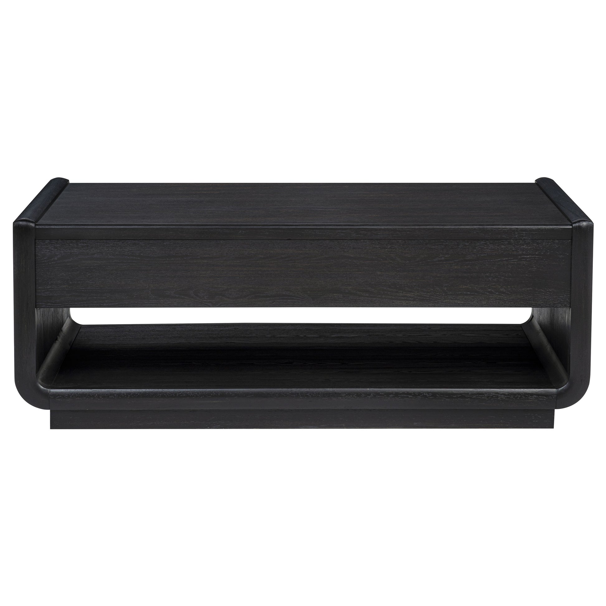 Leandro 2-drawer Wood Cocktail Coffee Table Burnished Black