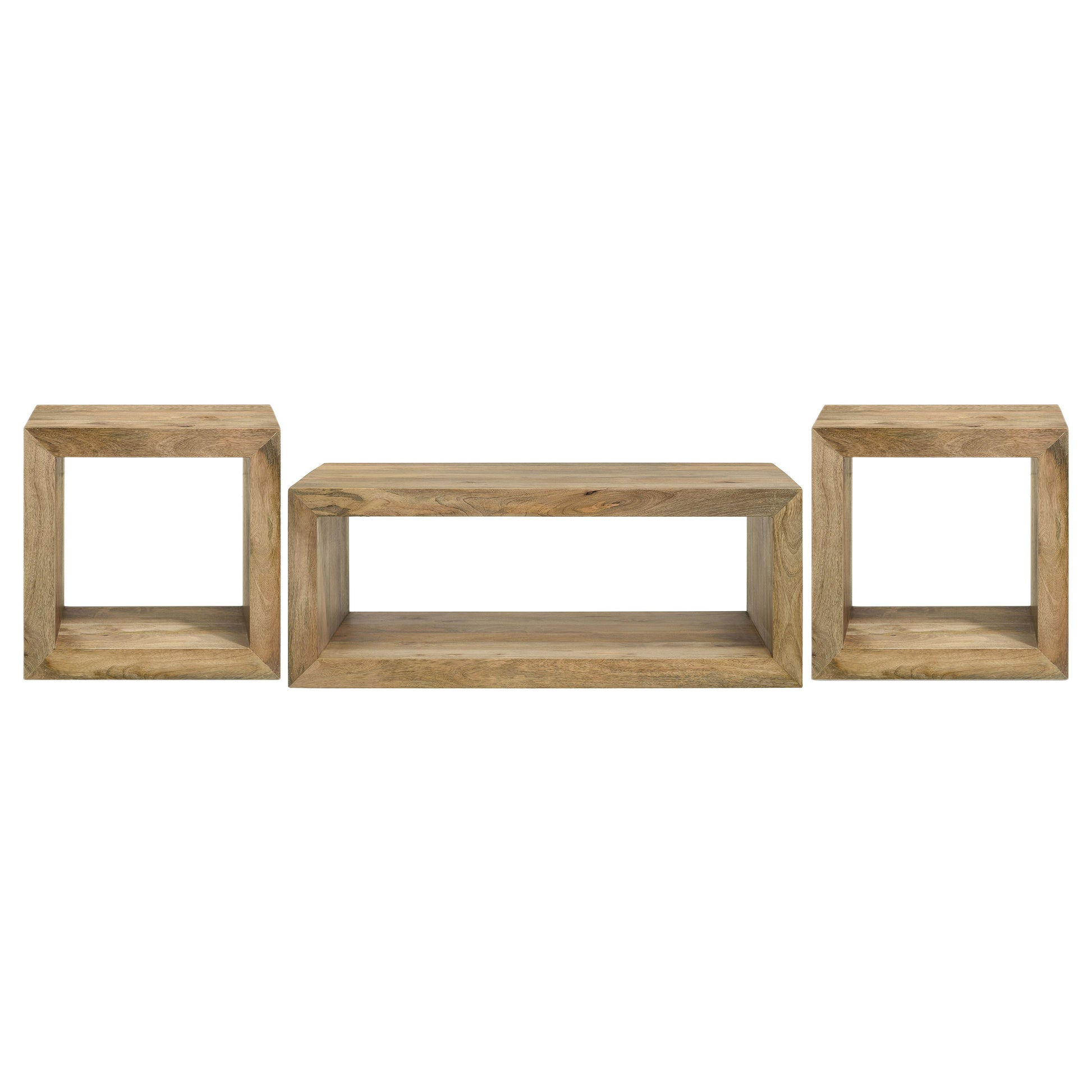 Benton 3-piece Solid Mango Coffee and End Table Set Natural