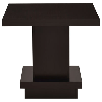 Reston Square Engineered Wood Side End Table Cappuccino