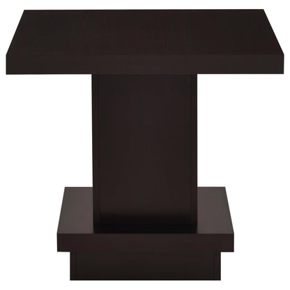 Reston 3-piece Square Coffee and End Table Set Cappuccino