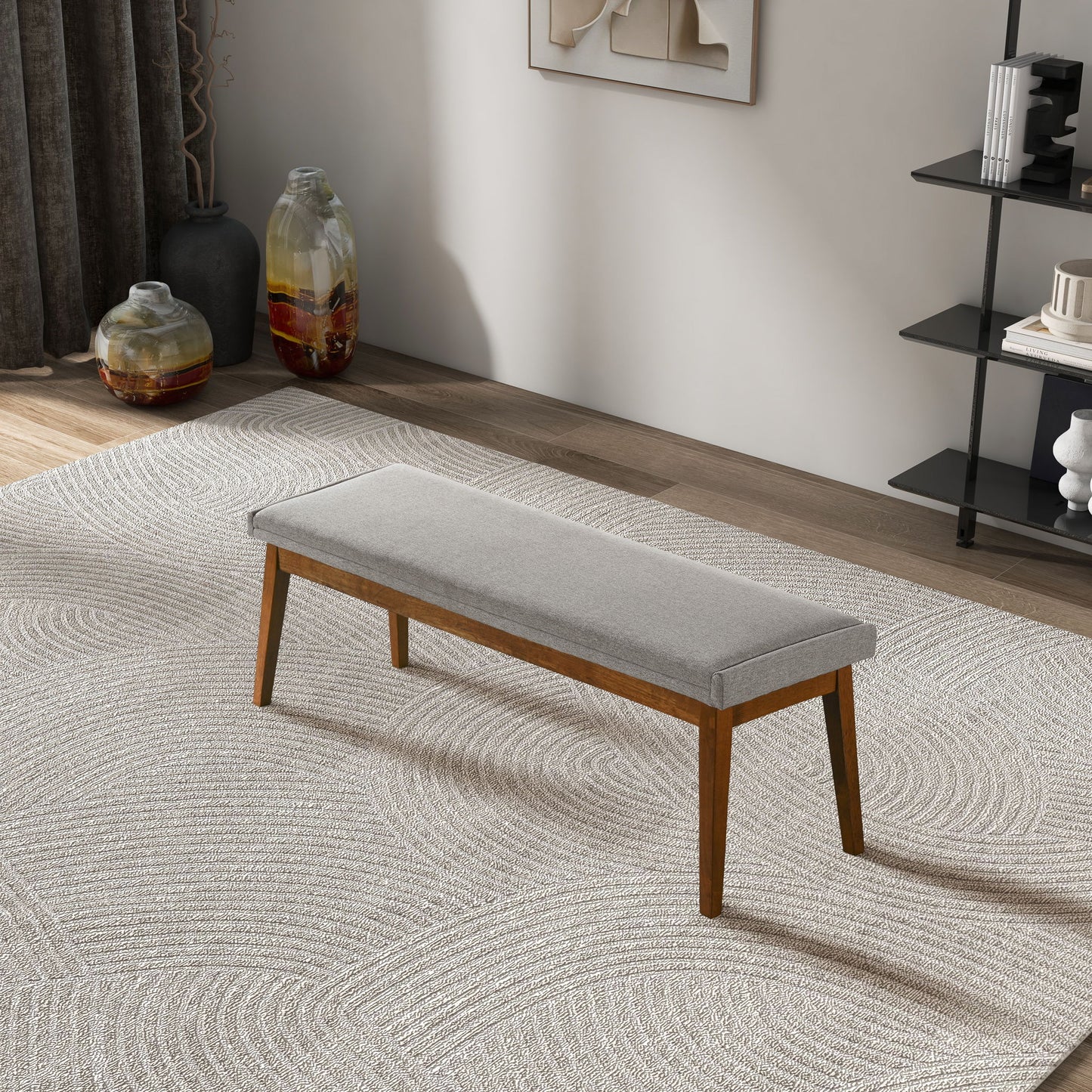 Warren - Bench - Ash Gray - The Sleep Loft - Online Mattress Showroom NYC