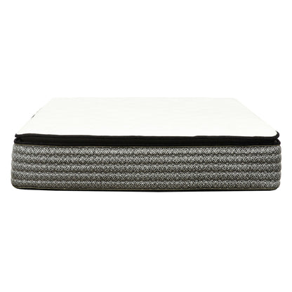 Premium 14" Queen Size Hybrid Mattress In A Box Plush Gel Memory Foam Top With Cooling Technology - Gray / White - The Sleep Loft - Online Mattress Showroom NYC