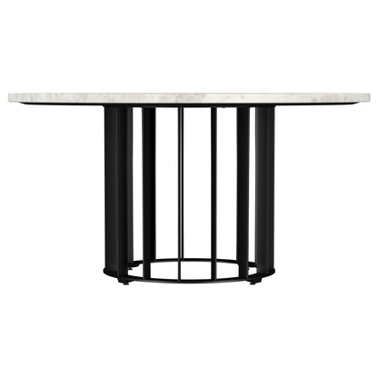 Haven 3-piece Round Marble Coffee and End Table Set Black