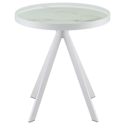 Briggs 2-piece Round Coffee and End Table Set White