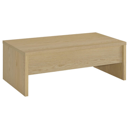 Canoga 2-piece Lift Top Cocktail Coffee Table Set Light Oak