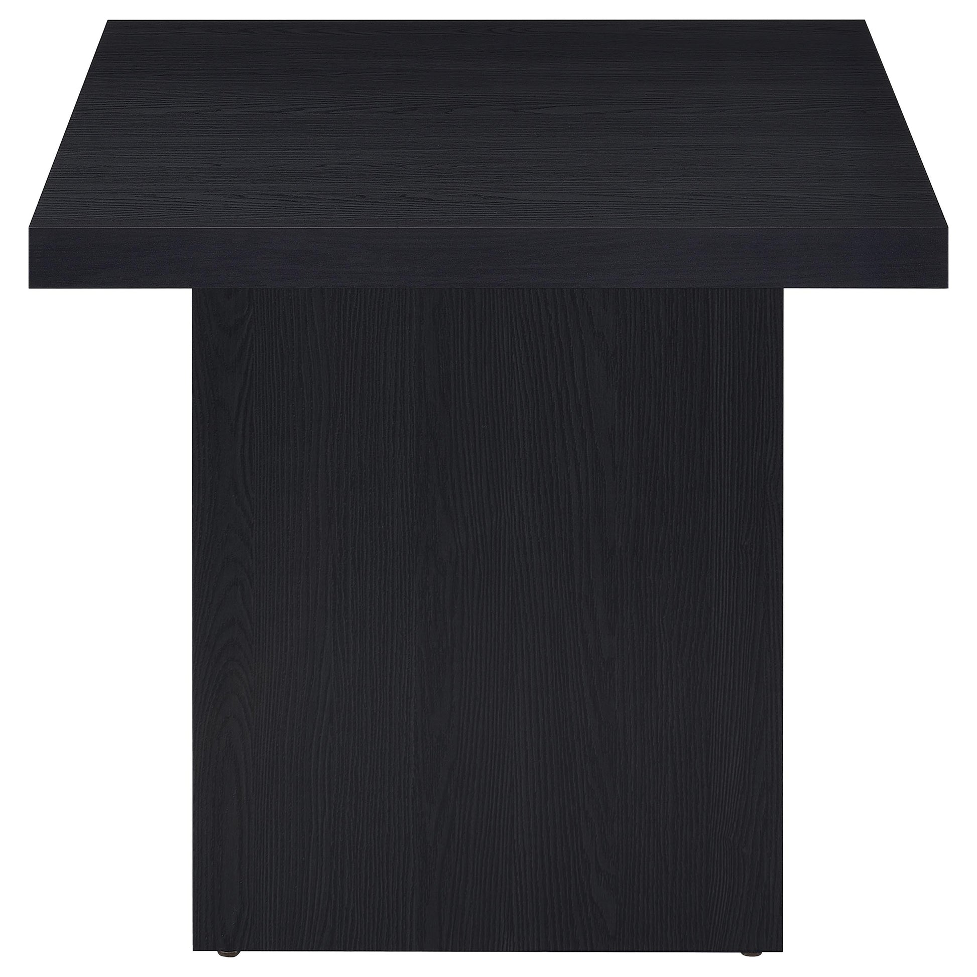 Devar 2-piece Square Cocktail Coffee End Table Set Black