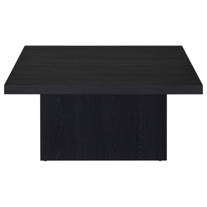 Devar 2-piece Square Cocktail Coffee End Table Set Black