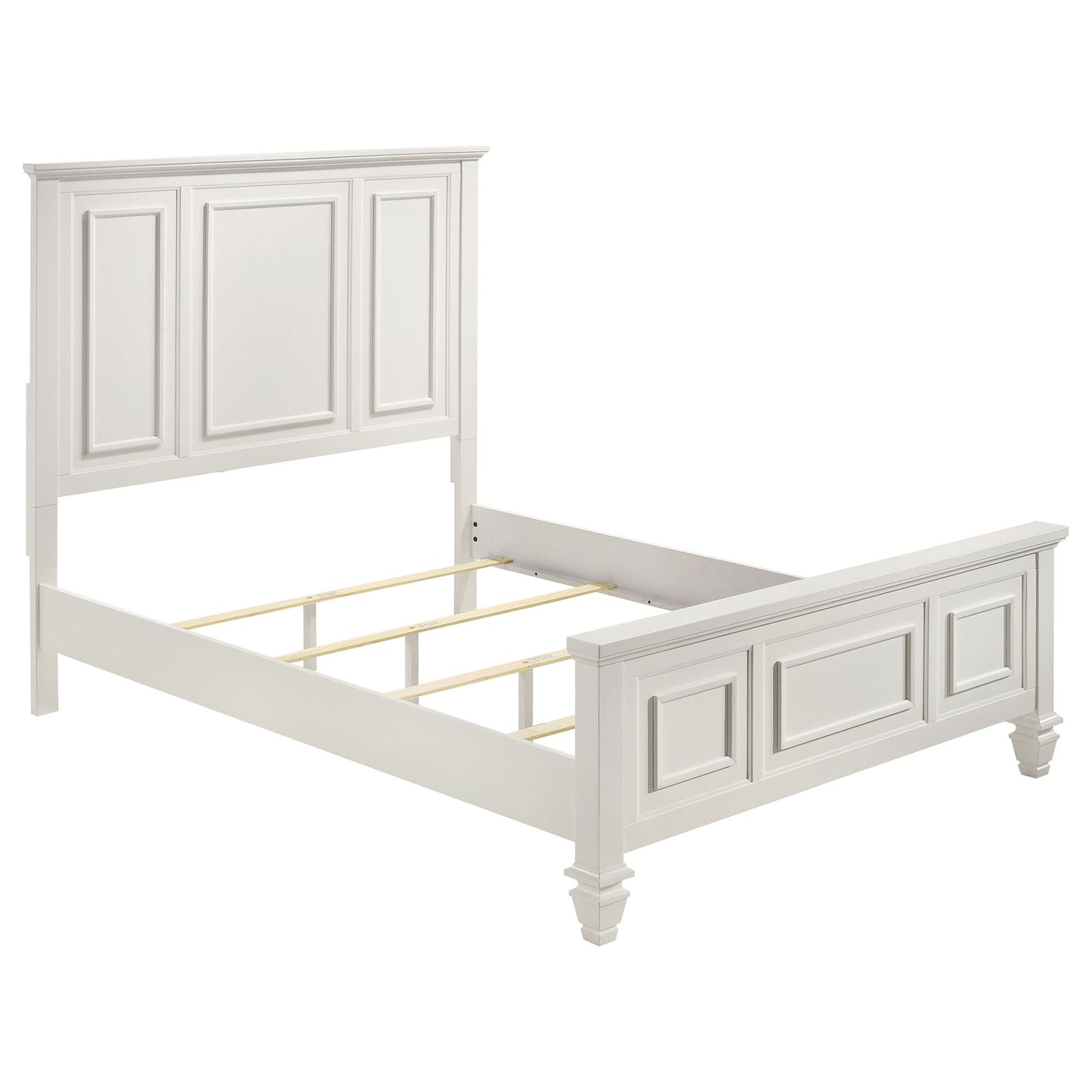 Copper - Queen Panel Bed With Structured Headboard And Slatted Design - White - The Sleep Loft - Online Mattress Showroom NYC