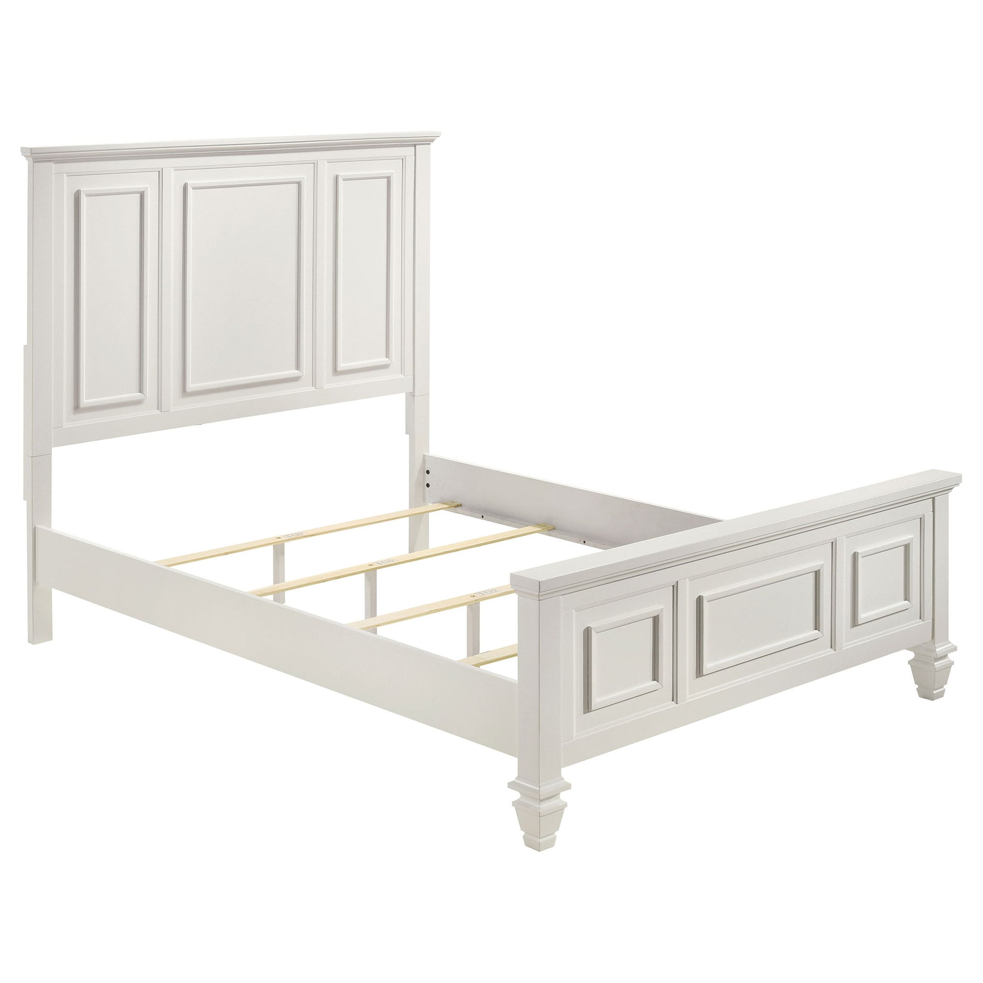 Copper - Queen Panel Bed With Structured Headboard And Slatted Design - White - The Sleep Loft - Online Mattress Showroom NYC