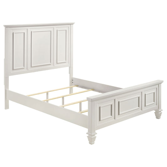Copper - Queen Panel Bed With Structured Headboard And Slatted Design - White - The Sleep Loft - Online Mattress Showroom NYC