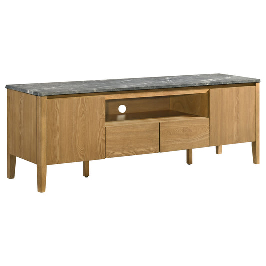 Bradley 63-inch 2-Door SmartTop TV Stand Grey and Natural - The Sleep Loft - Online Mattress Showroom NYC