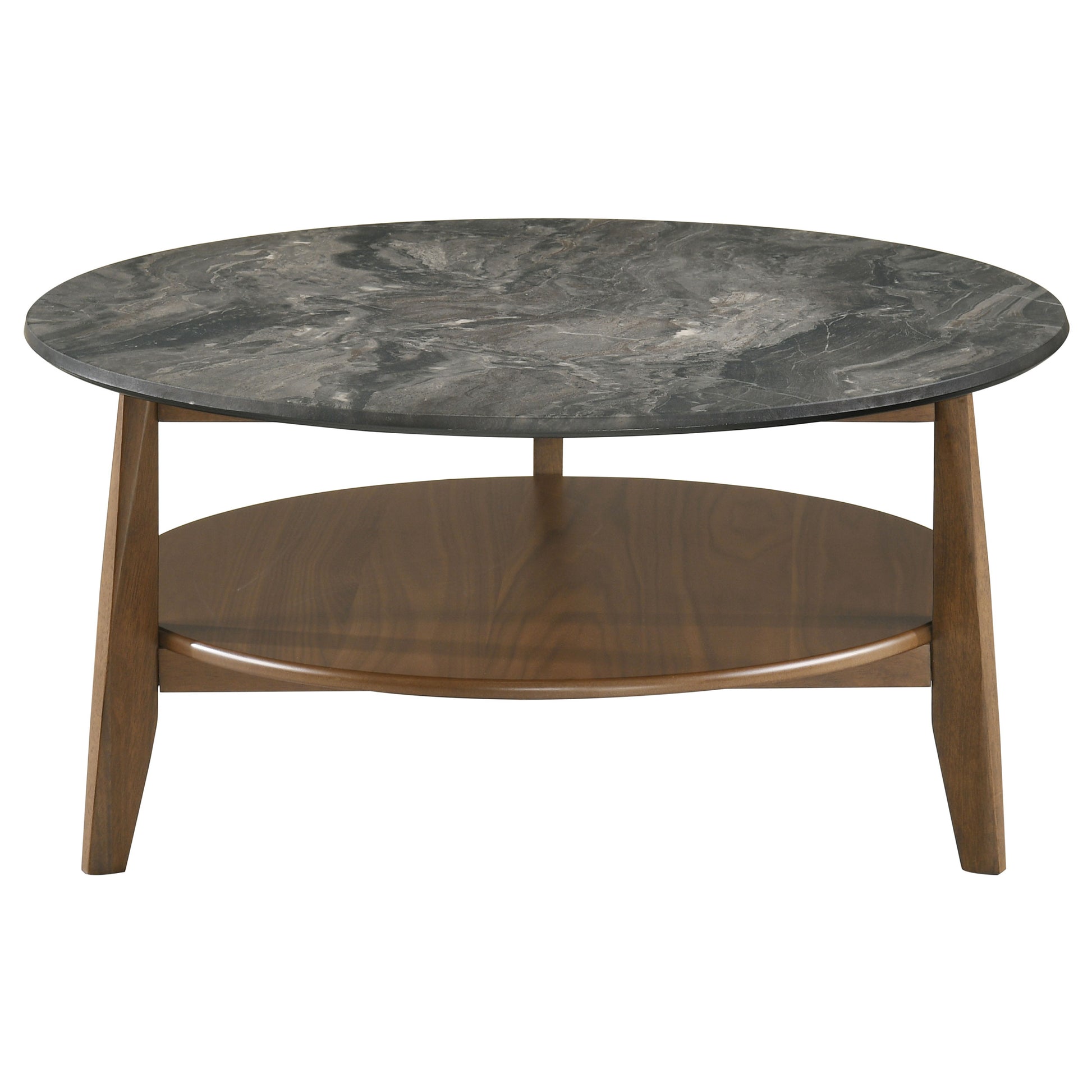 Bradley 2-Piece Round SmartTop Coffee Table Set Smokey Grey and Brown