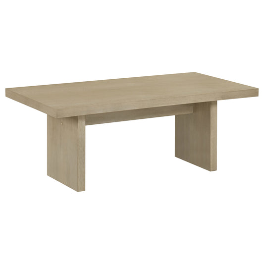 Decker 47-Inch Rectangular Cocktail Coffee Table Natural Oak - The Sleep Loft - Online Mattress Showroom NYC