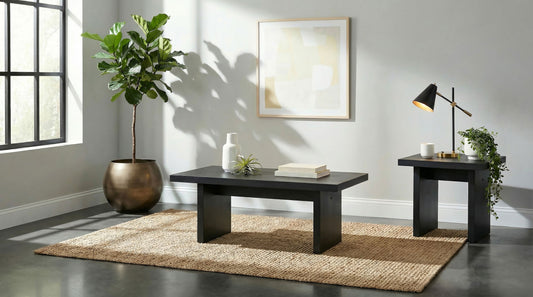 Decker 2-piece Coffee and End Table Set Black - The Sleep Loft - Online Mattress Showroom NYC