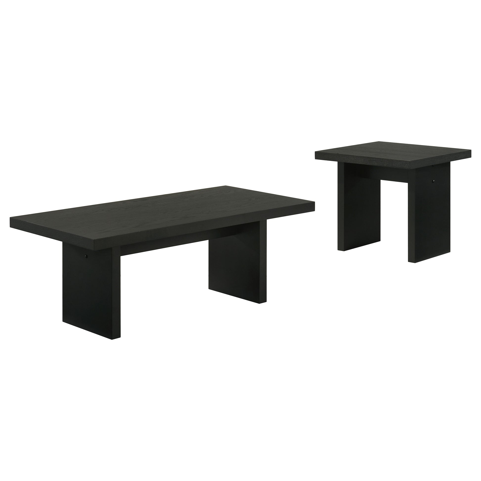 Decker 2-piece Coffee and End Table Set Black