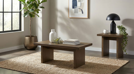 Decker 2-piece Coffee and End Table Set Walnut - The Sleep Loft - Online Mattress Showroom NYC