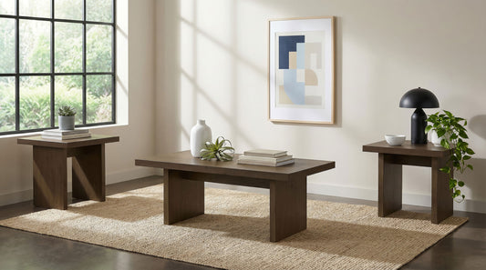 Decker 3-piece Coffee and End Table Set Walnut - The Sleep Loft - Online Mattress Showroom NYC