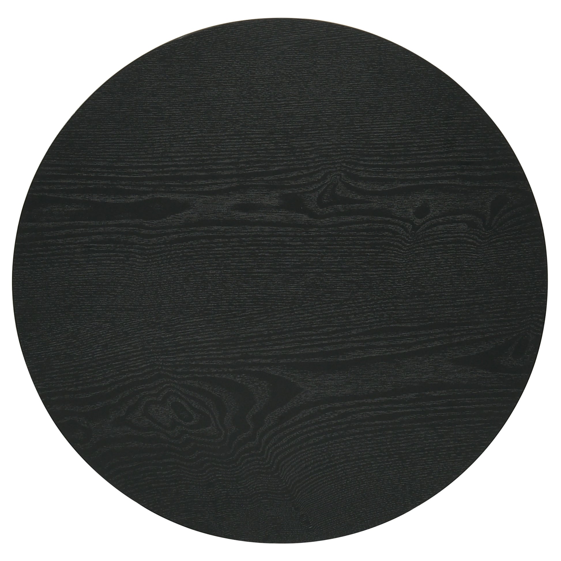 Hamlyn Round Fluted Occasional Side End Table Black