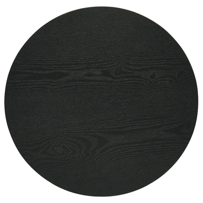 Hamlyn Round Fluted Occasional Side End Table Black