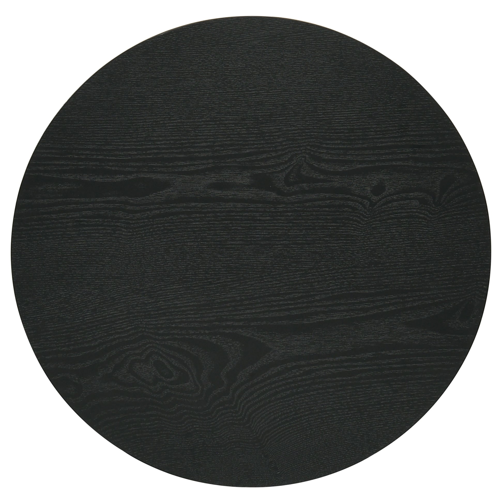 Hamlyn 2-piece Round Fluted Coffee and End Table Set Black