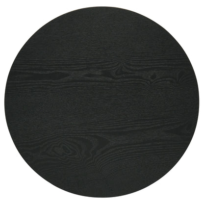 Hamlyn 2-piece Round Fluted Coffee and End Table Set Black