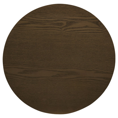 Hamlyn Round Fluted Occasional Side End Table Walnut