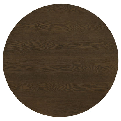 Hamlyn 2-piece Round Fluted Coffee and End Table Set Walnut