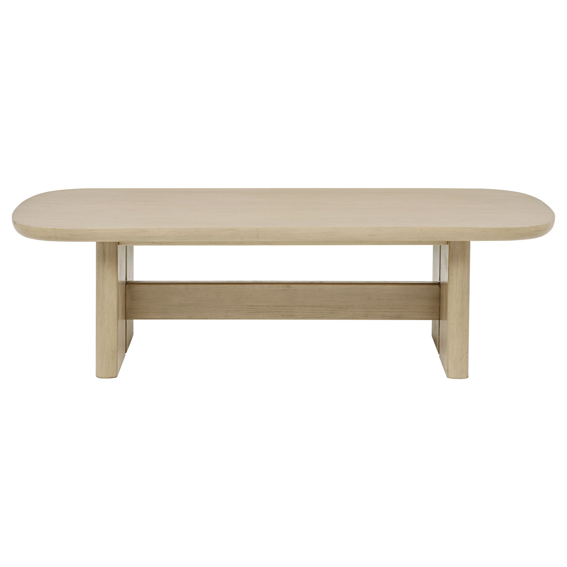 Kailani 2-piece Coastal Coffee and End Table Set Beige Oak