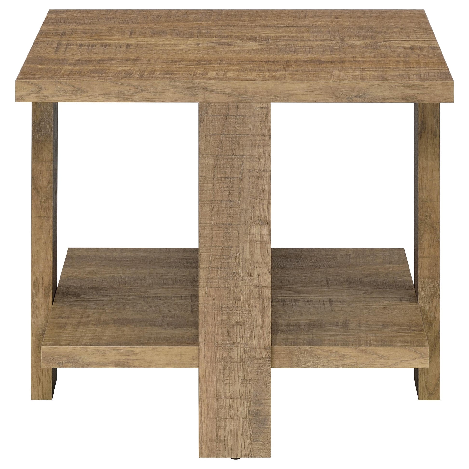 Dawn 2-piece Round Coffee and End Table Set Mango Brown