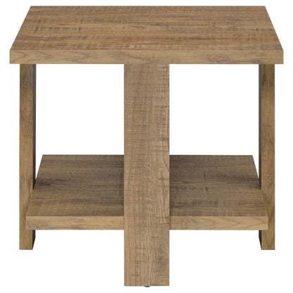 Dawn 2-piece Round Coffee and End Table Set Mango Brown