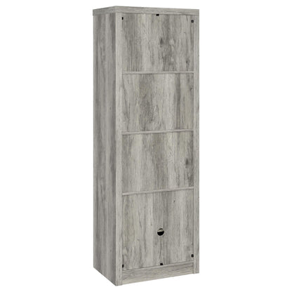 Burke 4-shelf Engineered Wood Media Tower Grey Driftwood
